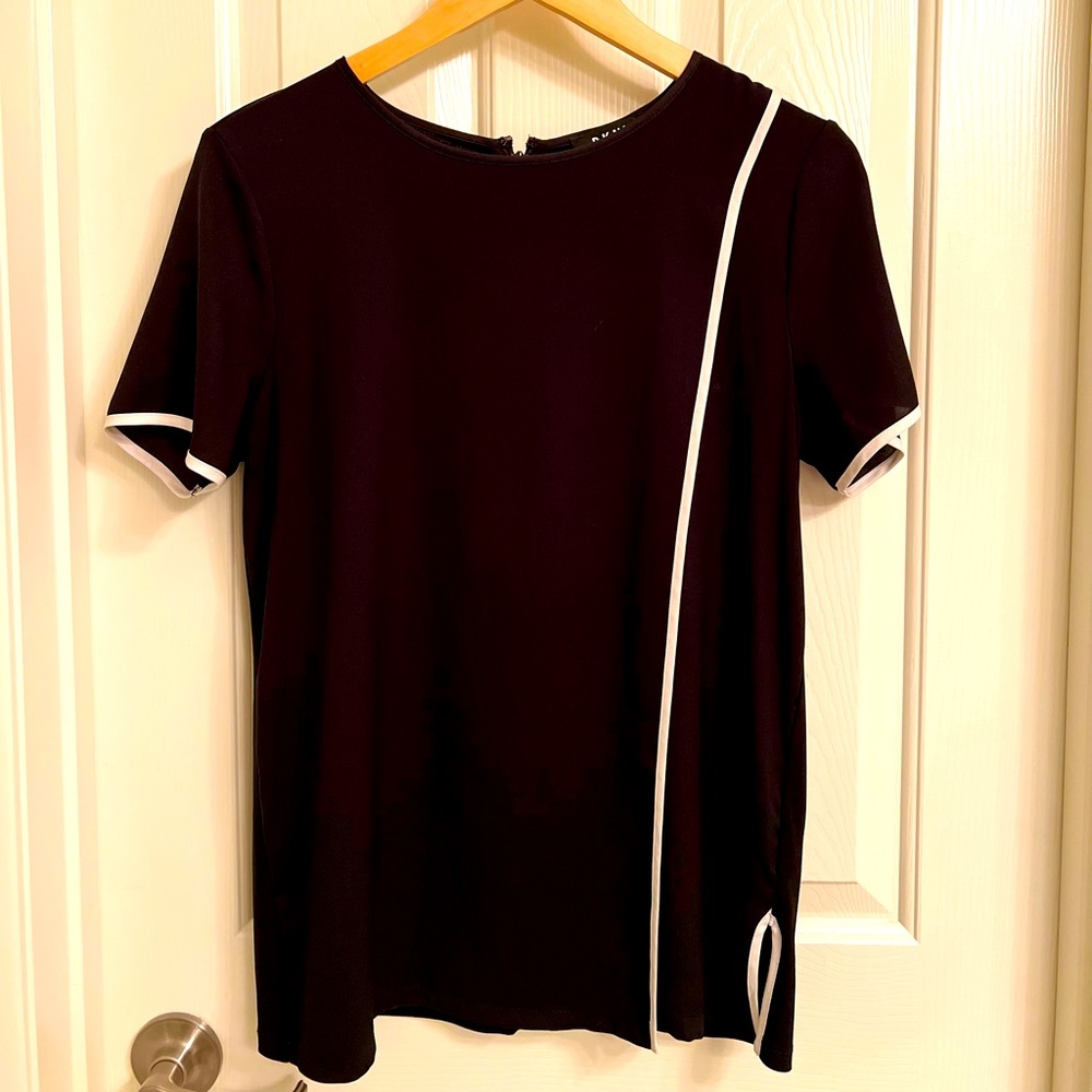 DKNY Shirt Size XS Black Business Casual